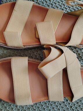 a.n.a Pale Yellow Elastic Espadrille Sandals